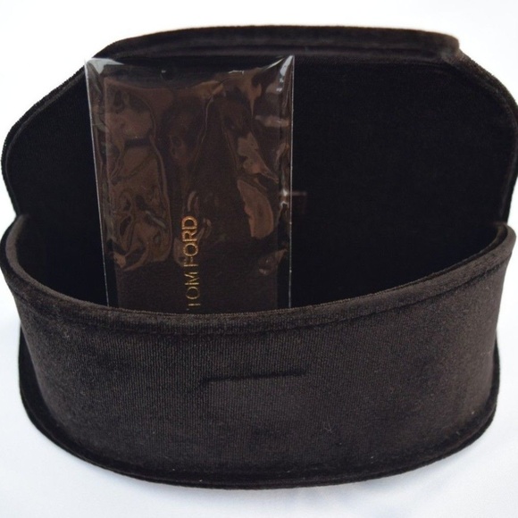 Tom Ford Sunglasses Case Set, Large Brown Velvet, Boxed, Brown Cloth, Auth Card main image 7